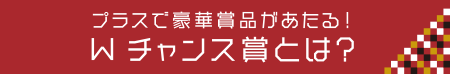 プラスで豪華賞品があたる！Wチャンス賞とは？